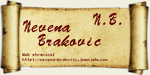 Nevena Braković vizit kartica
